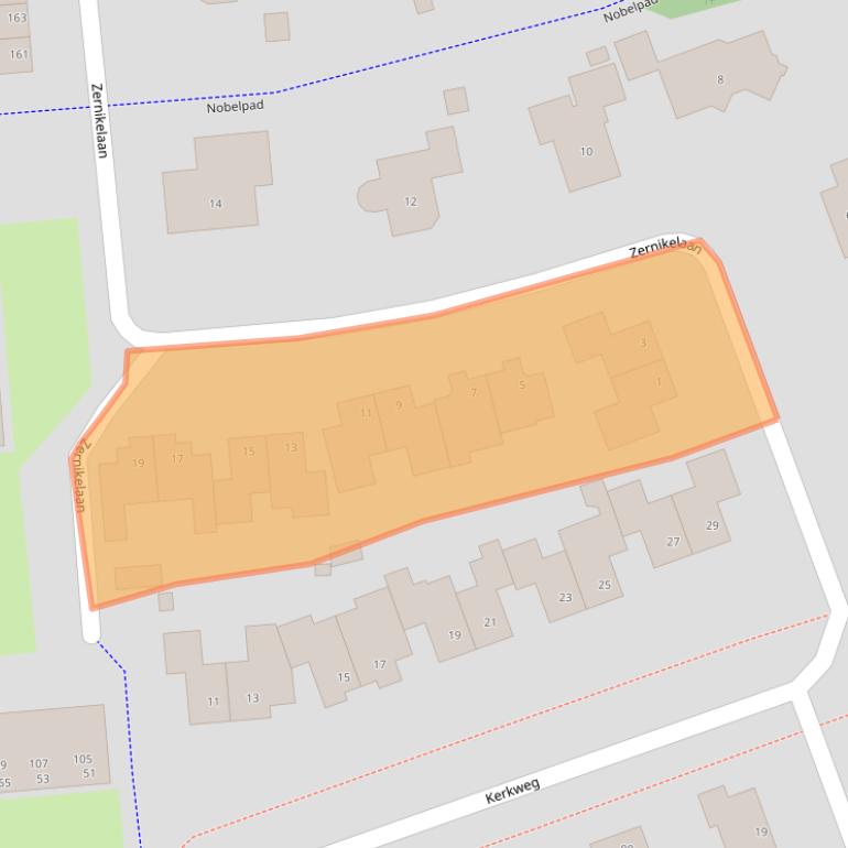 Kaart van postcodegebied 8024ZT.