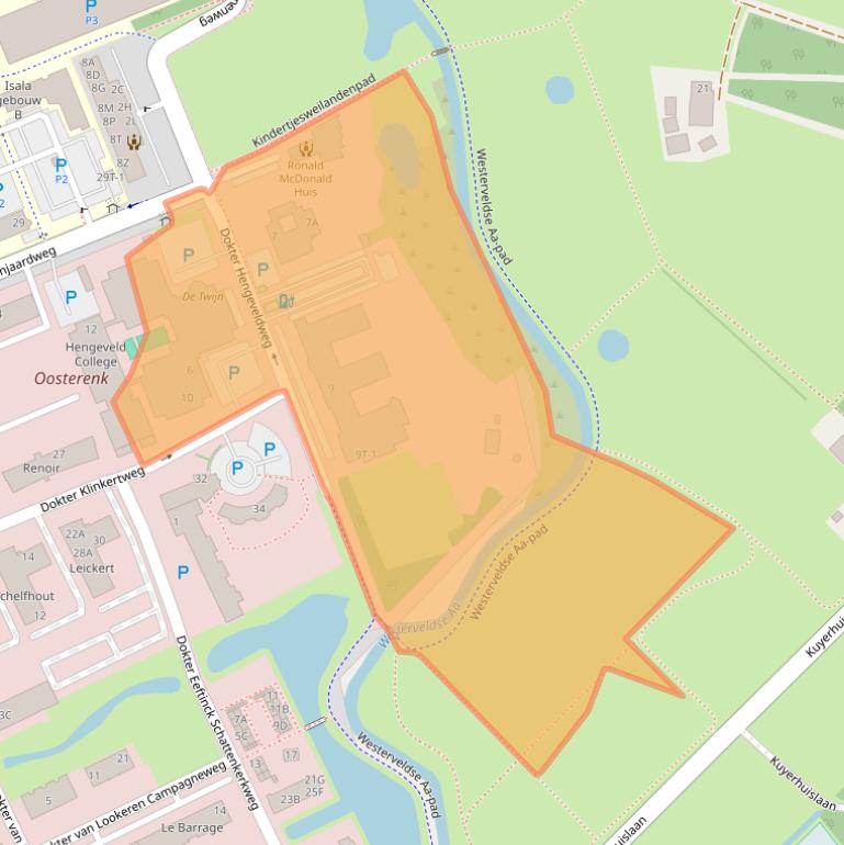 Kaart van postcodegebied 8025AK.