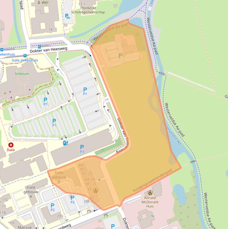 Kaart van postcodegebied 8025AL.