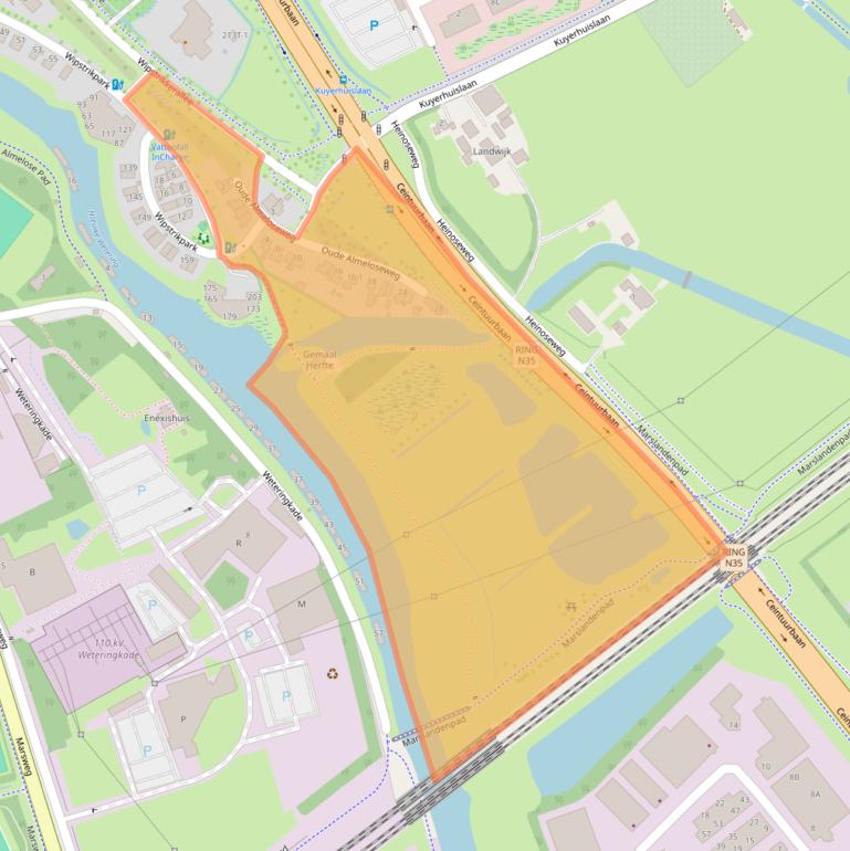Kaart van postcodegebied 8025AP.
