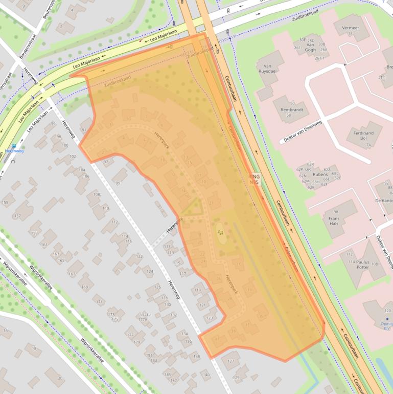 Kaart van postcodegebied 8025AR.