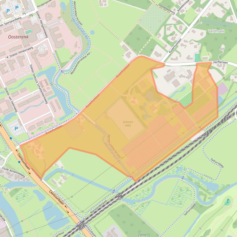 Kaart van postcodegebied 8025AS.