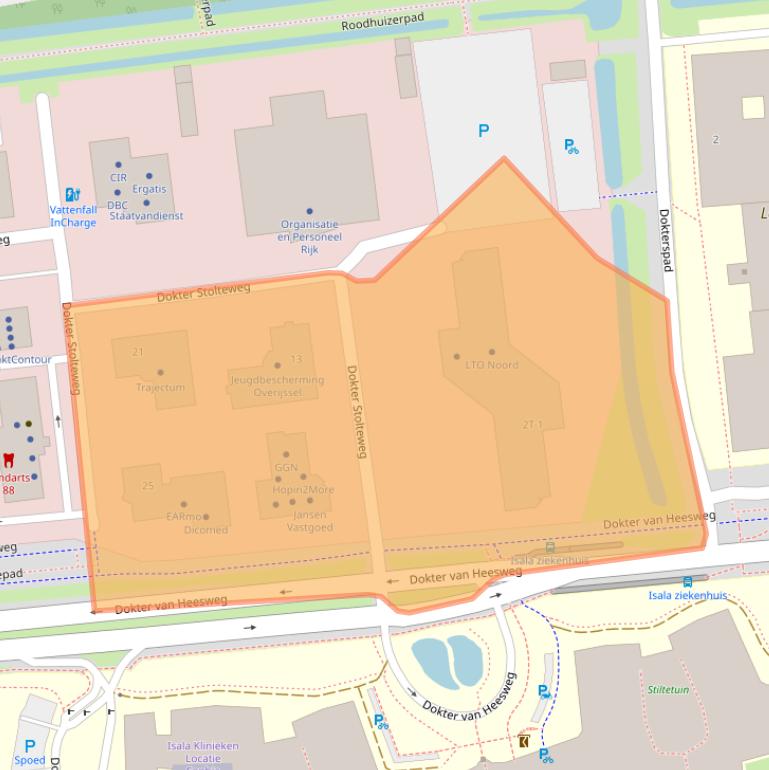 Kaart van postcodegebied 8025AV.