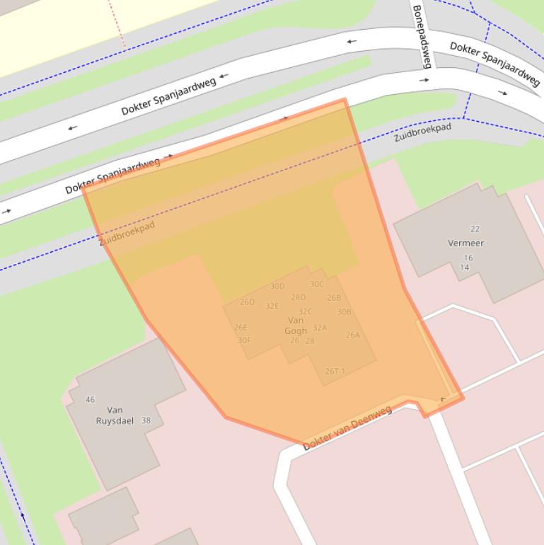 Kaart van postcodegebied 8025BA.