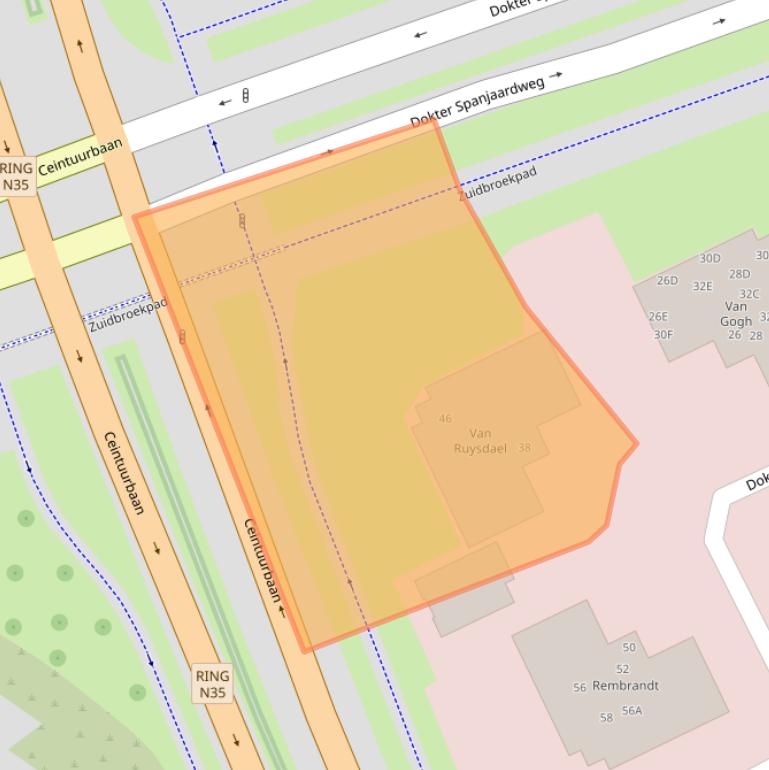 Kaart van postcodegebied 8025BB.