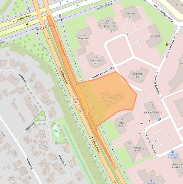 Kaart van postcodegebied 8025BD.