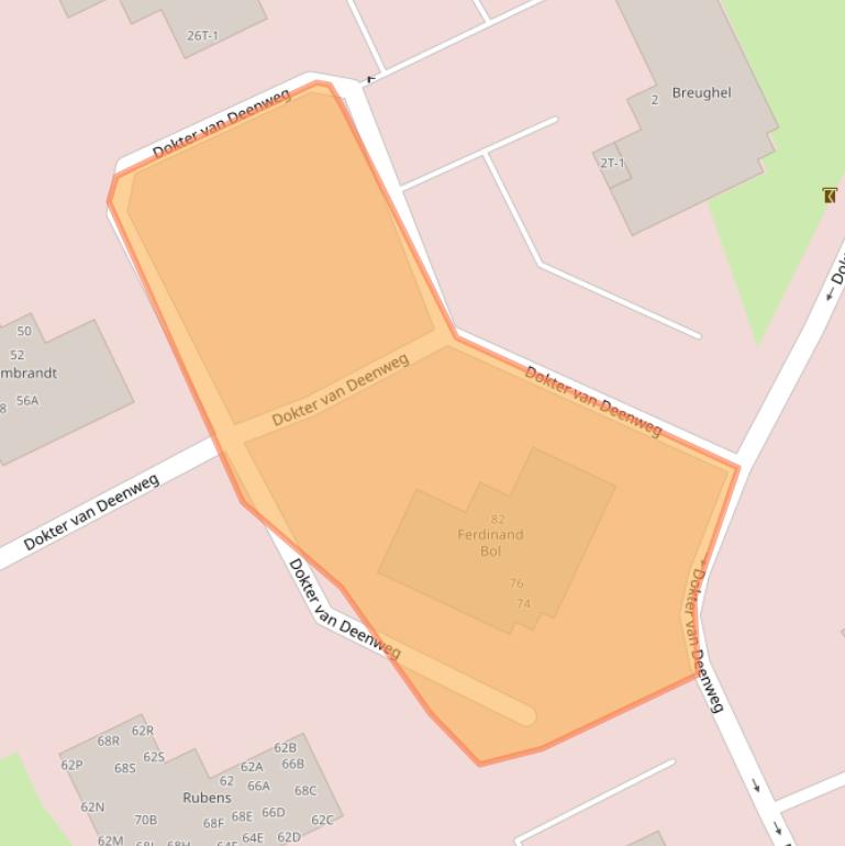 Kaart van postcodegebied 8025BH.