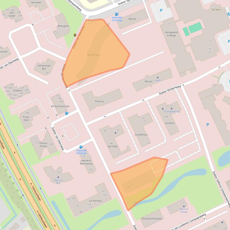 Kaart van postcodegebied 8025BP.