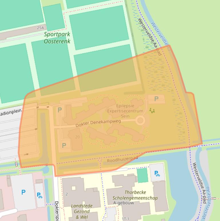 Kaart van postcodegebied 8025BV.