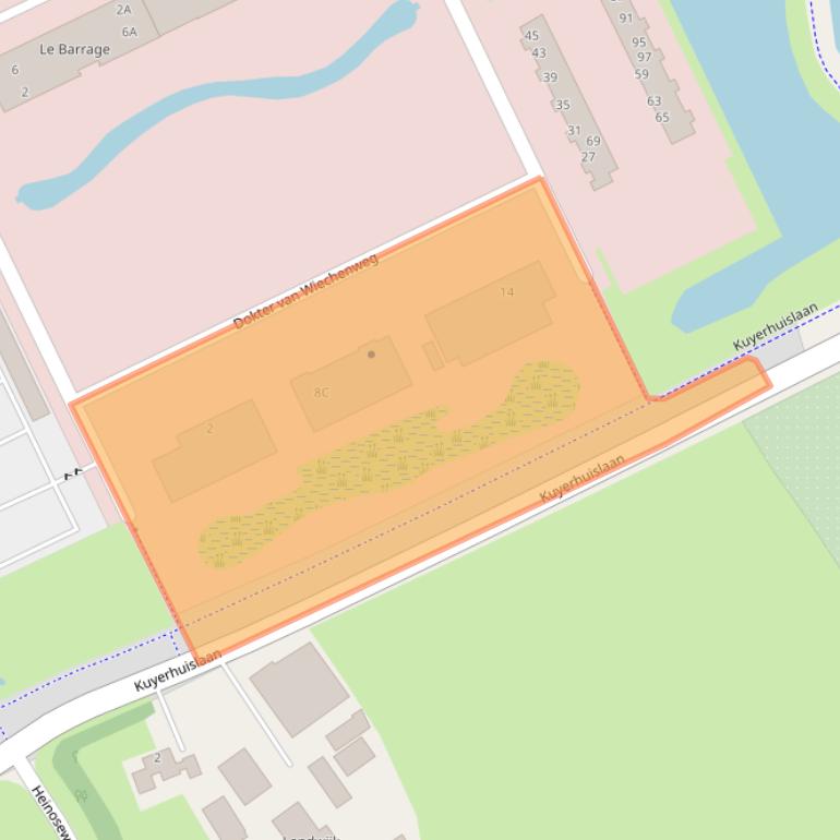 Kaart van postcodegebied 8025BZ.