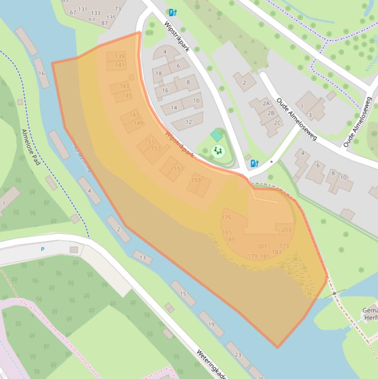 Kaart van postcodegebied 8025CD.