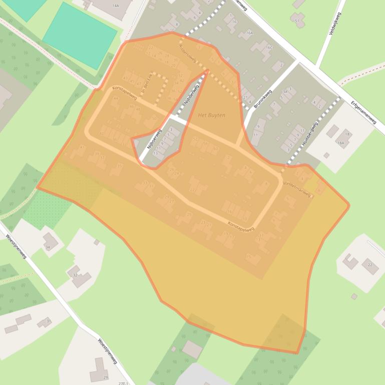 Kaart van postcodegebied 8026NE.