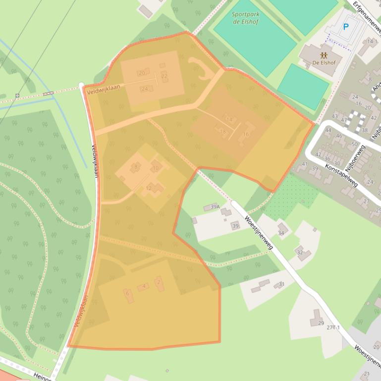 Kaart van postcodegebied 8026RN.