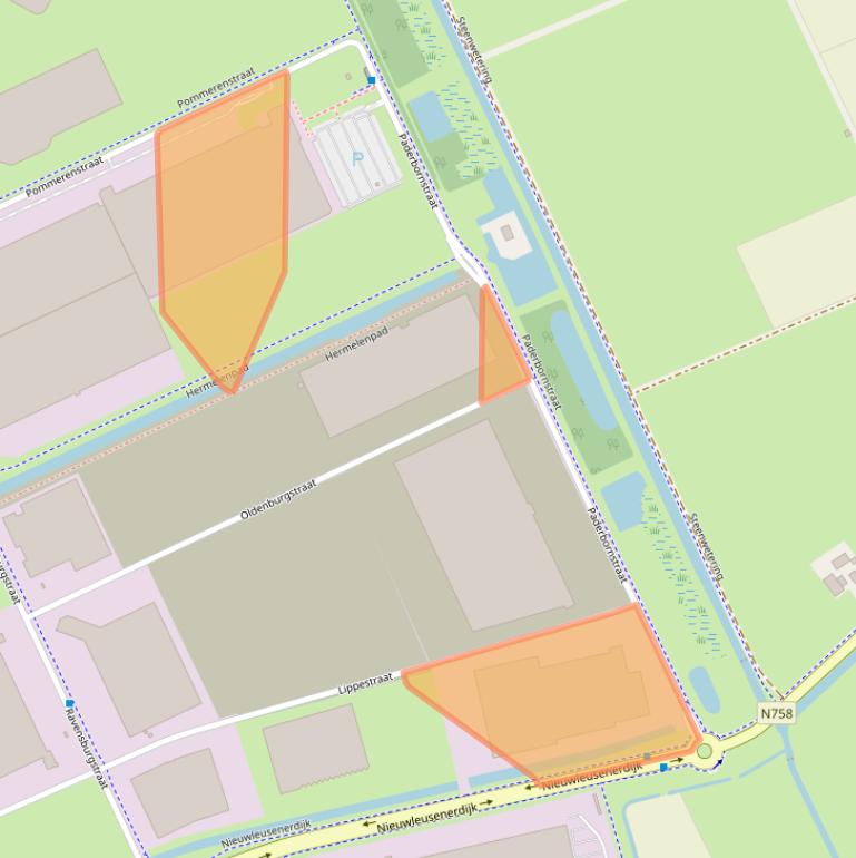 Kaart van postcodegebied 8028NB.