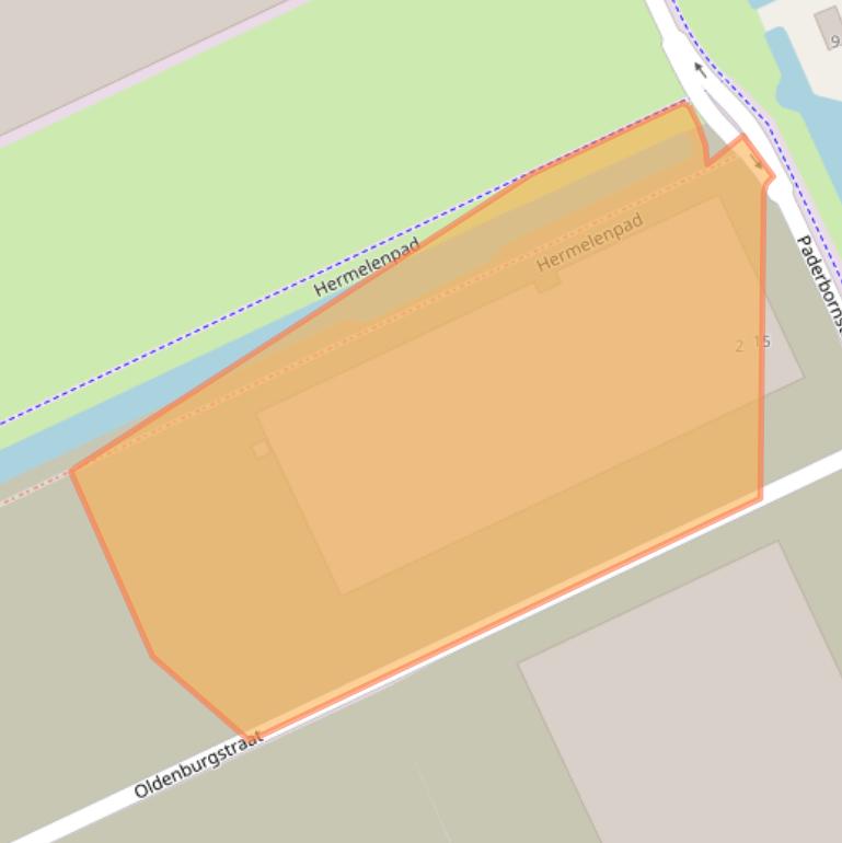 Kaart van postcodegebied 8028NC.