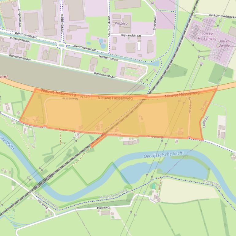 Kaart van postcodegebied 8028PB.