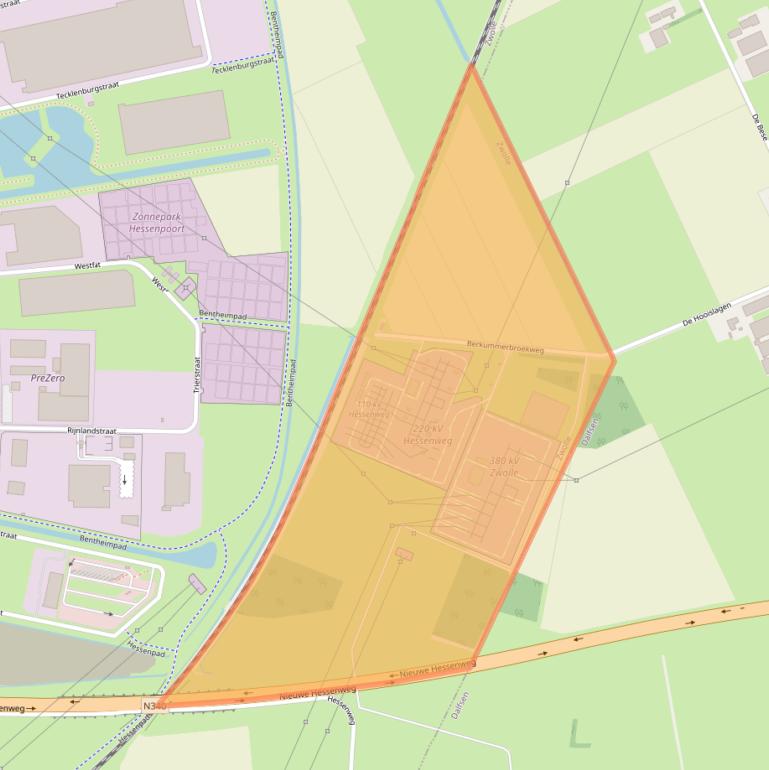 Kaart van postcodegebied 8028PD.