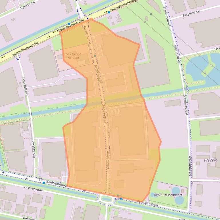 Kaart van postcodegebied 8028PK.