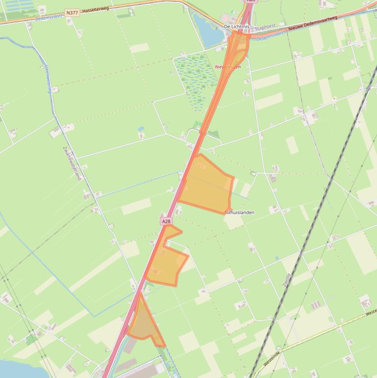 Kaart van postcodegebied 8028PL.