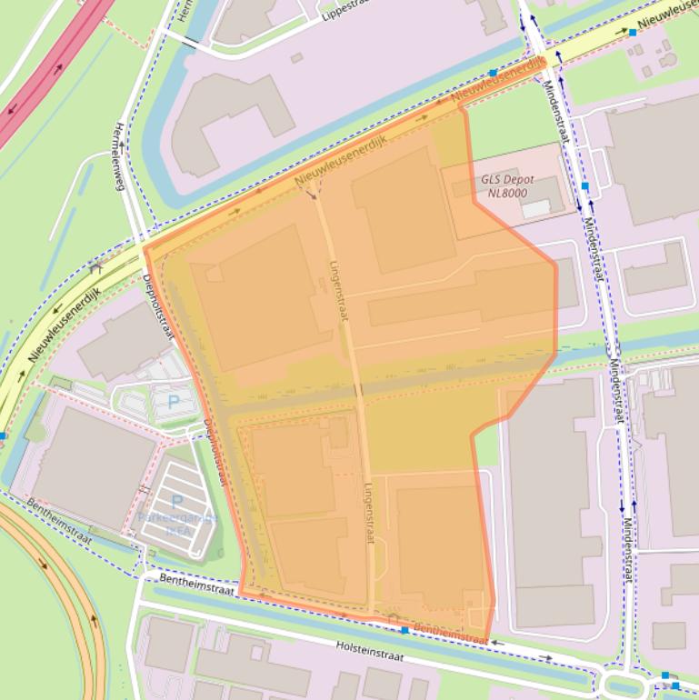 Kaart van postcodegebied 8028PM.