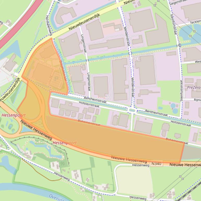 Kaart van postcodegebied 8028PN.