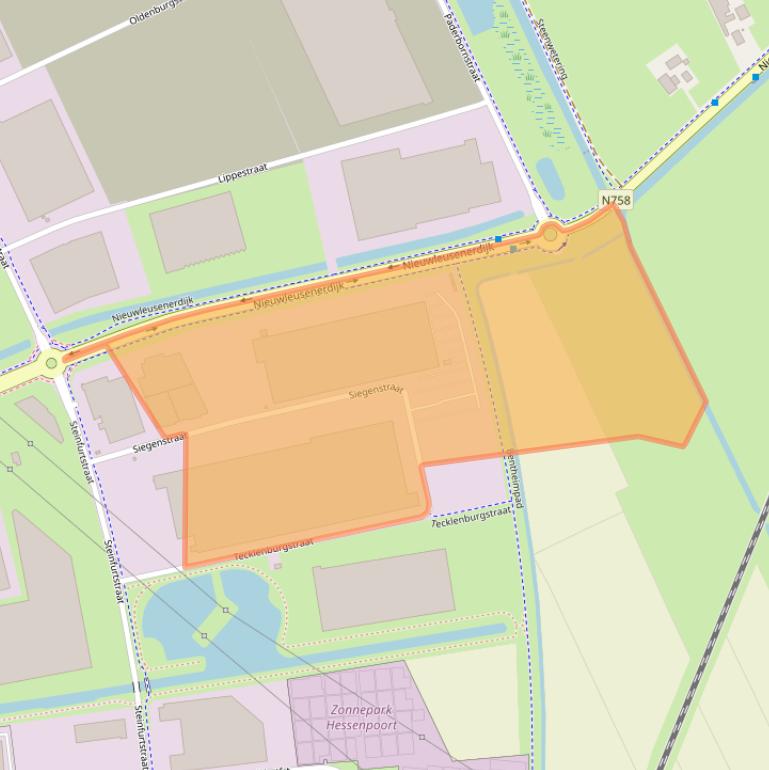 Kaart van postcodegebied 8028PT.