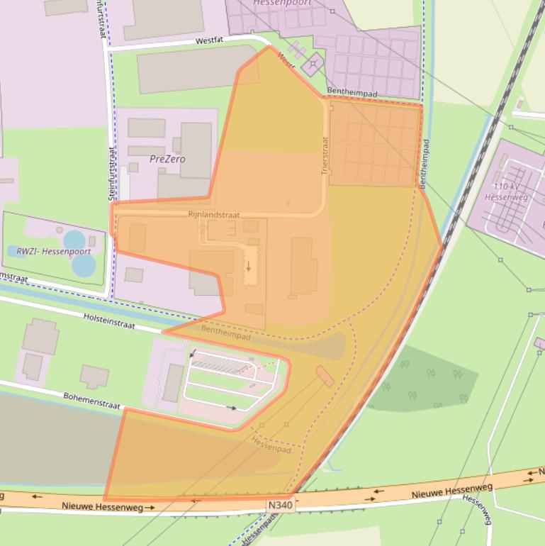 Kaart van postcodegebied 8028PX.