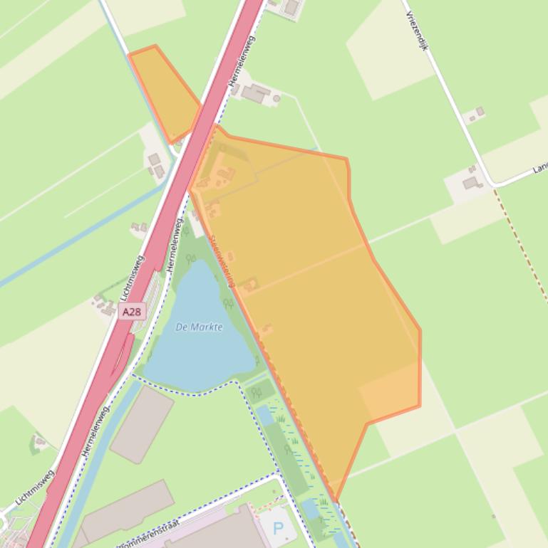 Kaart van postcodegebied 8028RB.