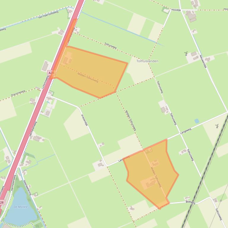 Kaart van postcodegebied 8028RJ.