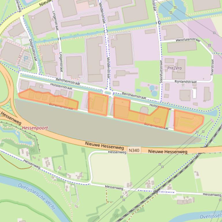 Kaart van postcodegebied 8028SB.