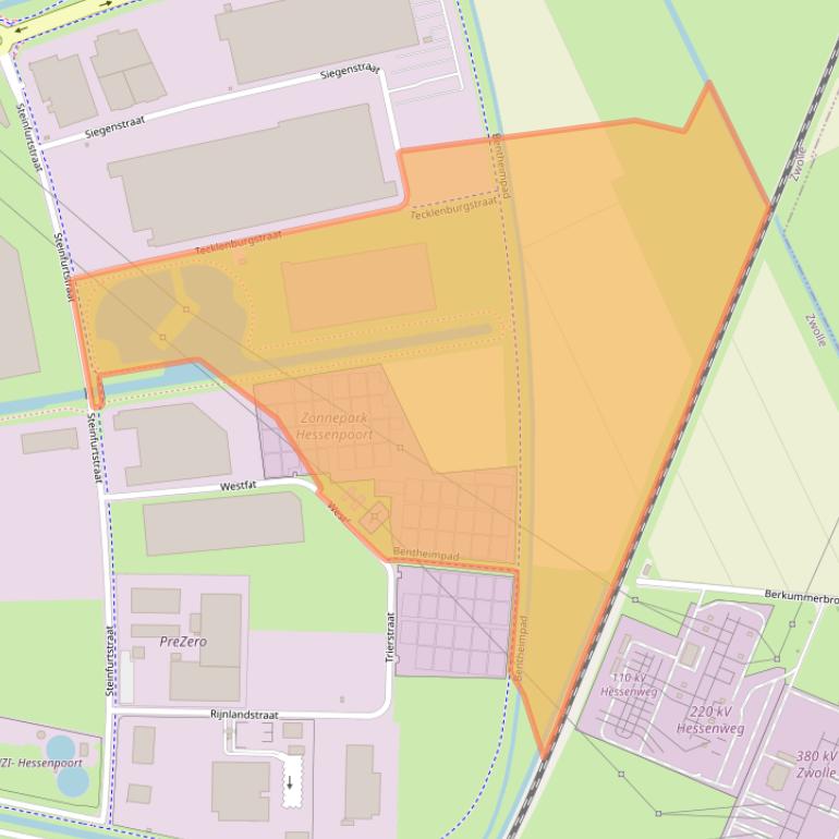 Kaart van postcodegebied 8028SC.