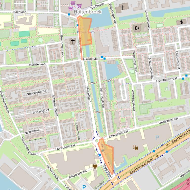 Kaart van postcodegebied 8031AA.