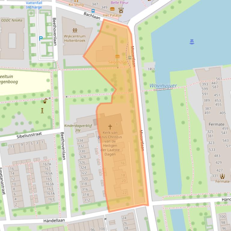 Kaart van postcodegebied 8031AB.