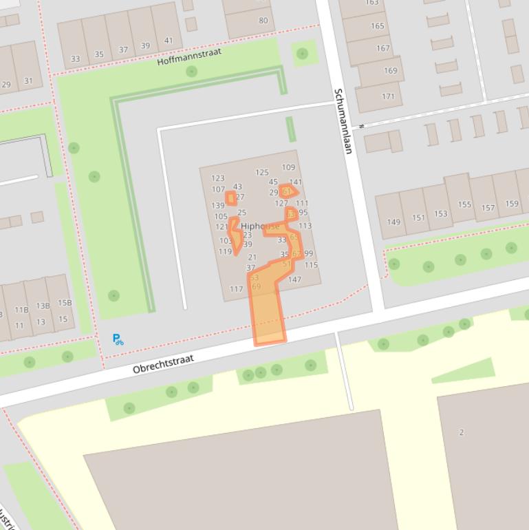 Kaart van postcodegebied 8031AJ.