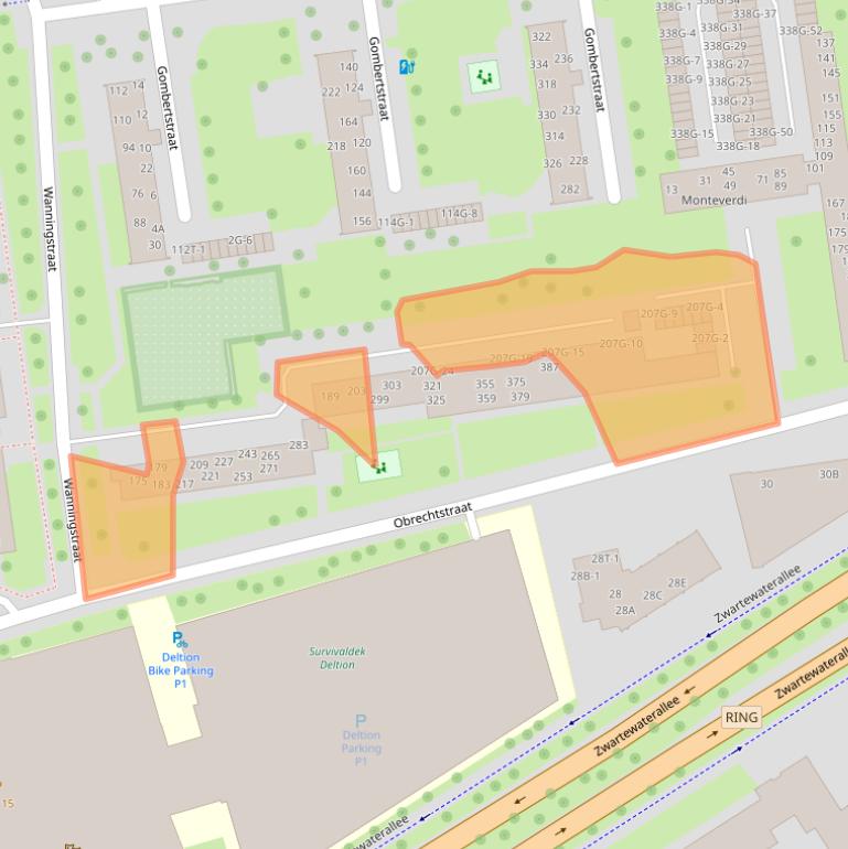 Kaart van postcodegebied 8031AP.