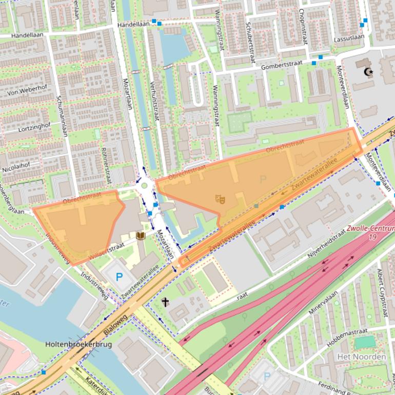Kaart van postcodegebied 8031AZ.