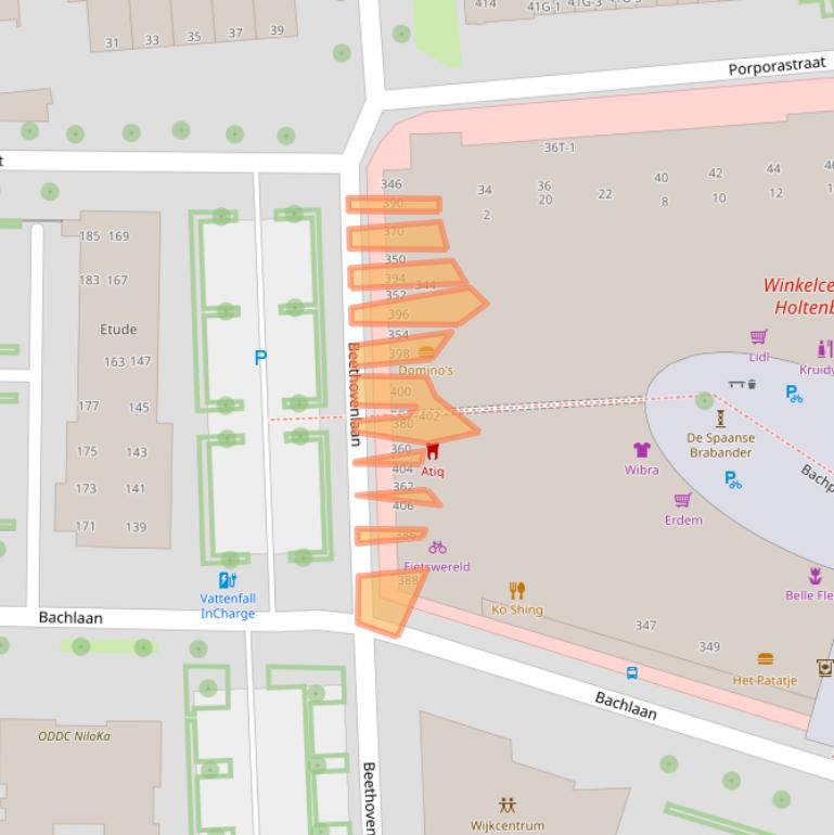 Kaart van postcodegebied 8031BZ.