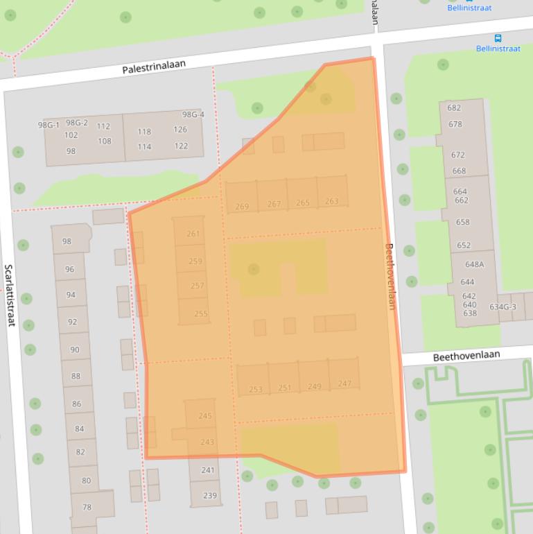 Kaart van postcodegebied 8031CC.