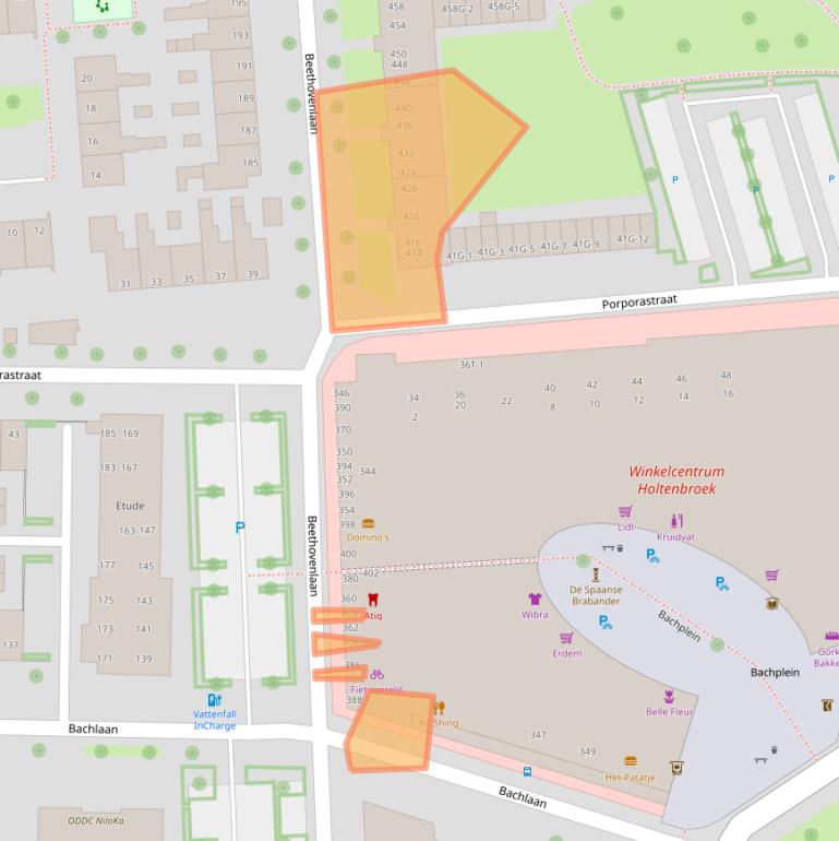 Kaart van postcodegebied 8031CD.