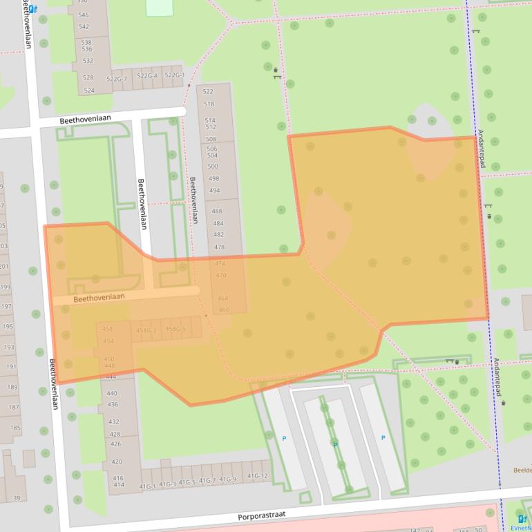 Kaart van postcodegebied 8031CE.