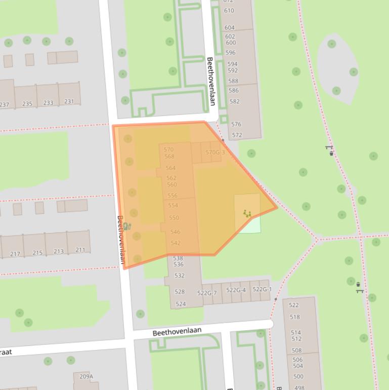Kaart van postcodegebied 8031CJ.