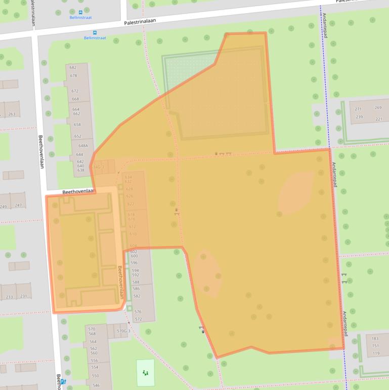 Kaart van postcodegebied 8031CL.