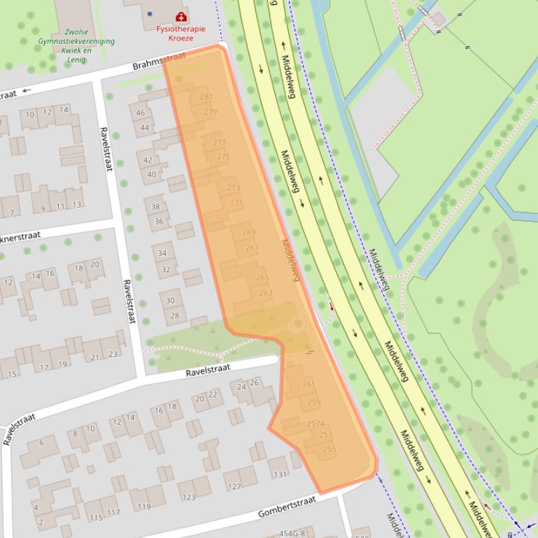 Kaart van postcodegebied 8031DA.