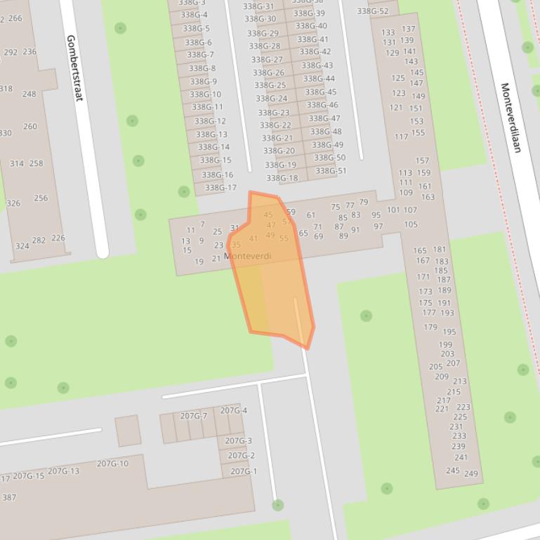 Kaart van postcodegebied 8031DH.