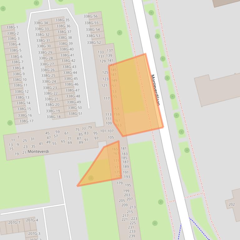 Kaart van postcodegebied 8031DL.