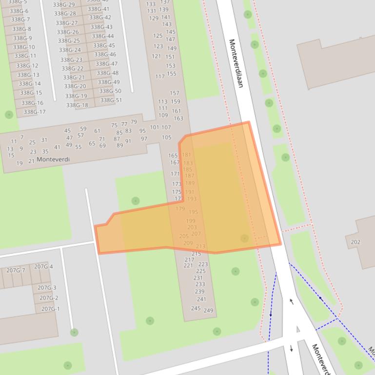 Kaart van postcodegebied 8031DM.