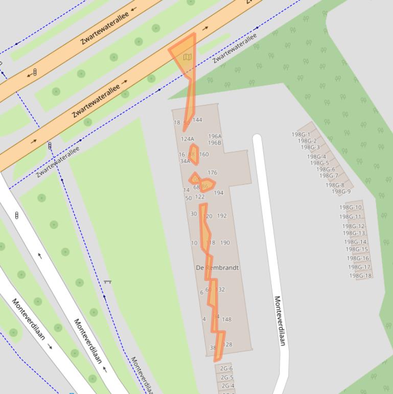 Kaart van postcodegebied 8031DS.