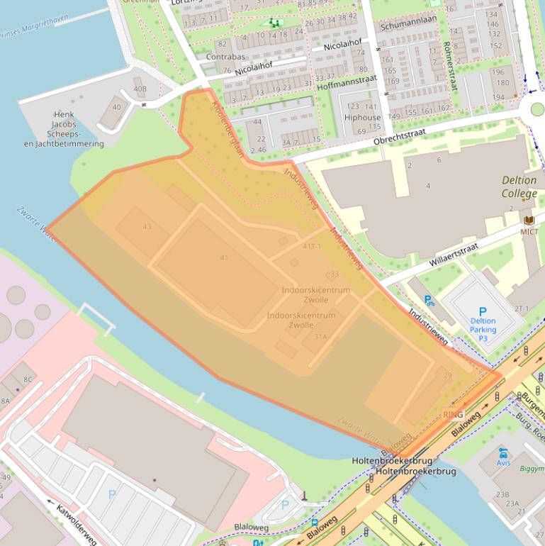 Kaart van postcodegebied 8031EB.