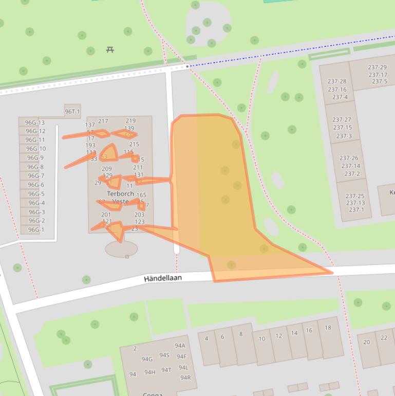 Kaart van postcodegebied 8031EG.