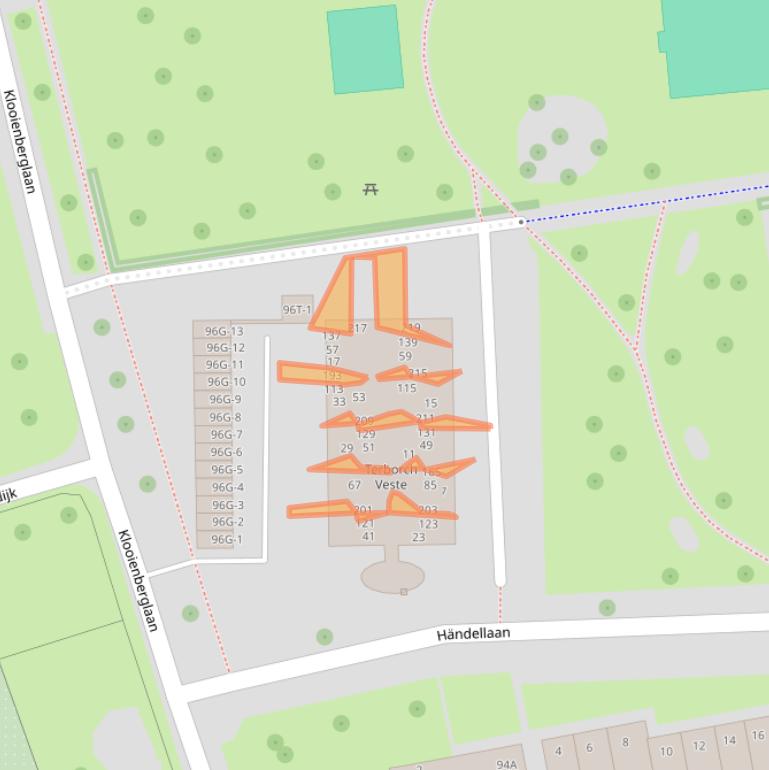 Kaart van postcodegebied 8031EK.